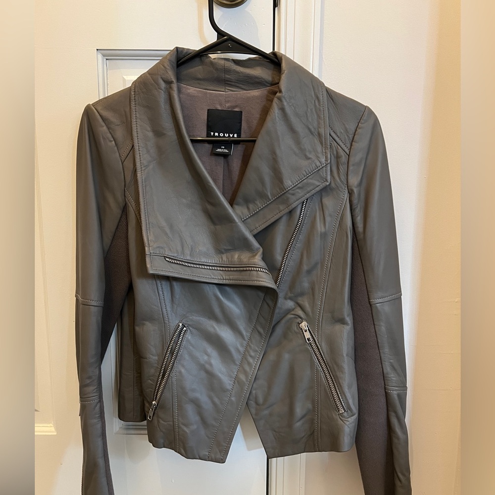 Trouvé leather moto jacket